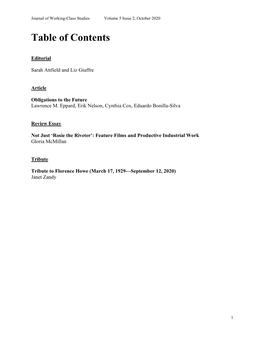 Table of Contents