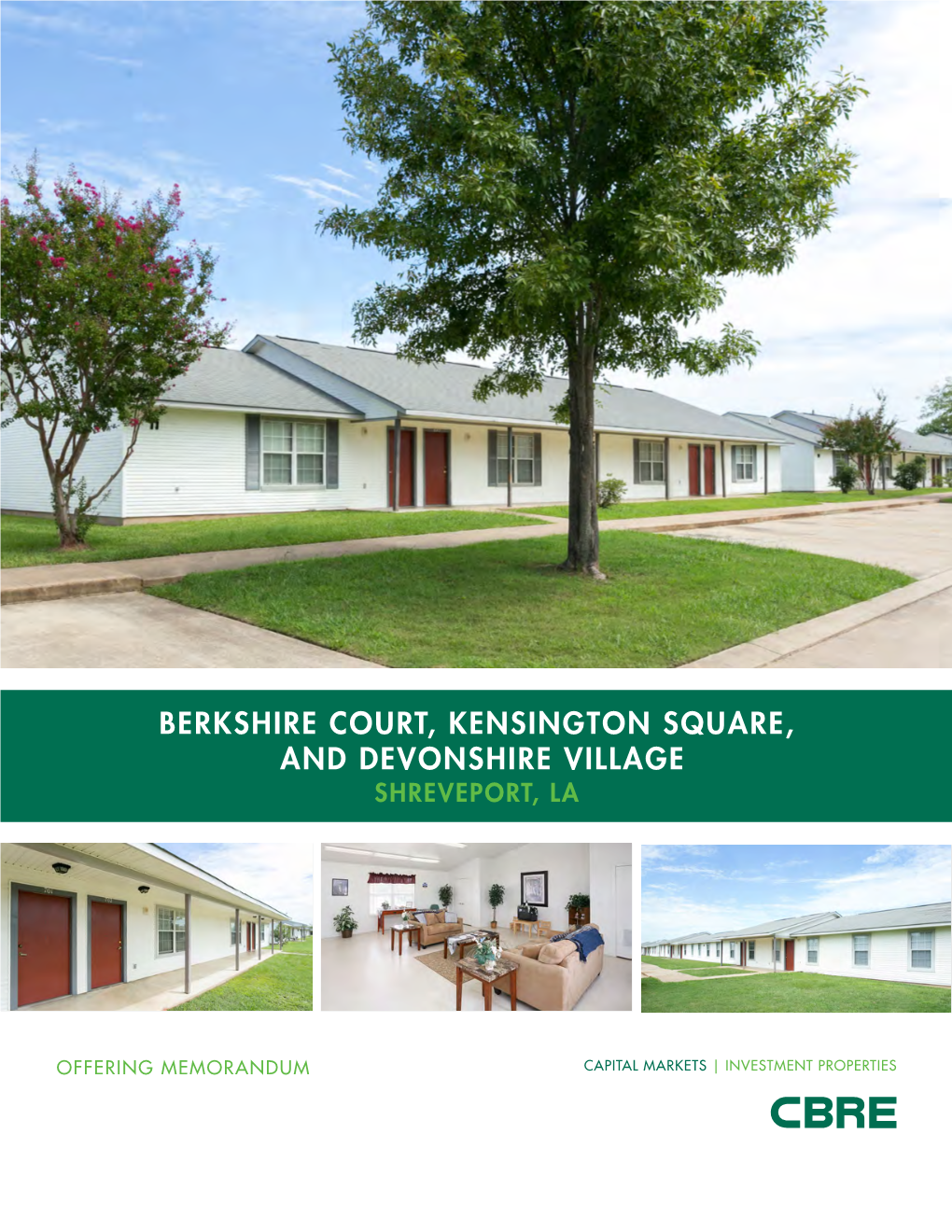 Berkshire Court, Kensington Square, and Devonshire Village Shreveport, La