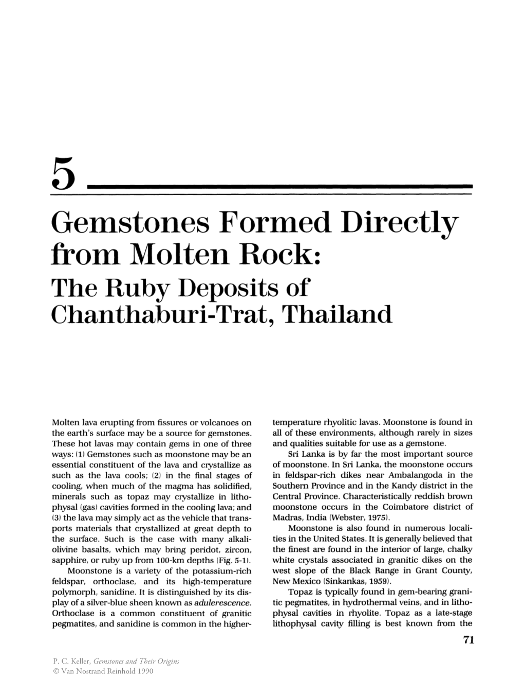 Gemstones Formed Directly from Molten Rock: the Ruby Deposits of Chanthaburi-Trat, Thailand