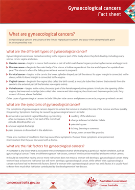 Gynaecological Cancers Fact Sheet