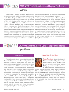 2020 ACDA Central/North Central Region Conference 2 2020 ACDA