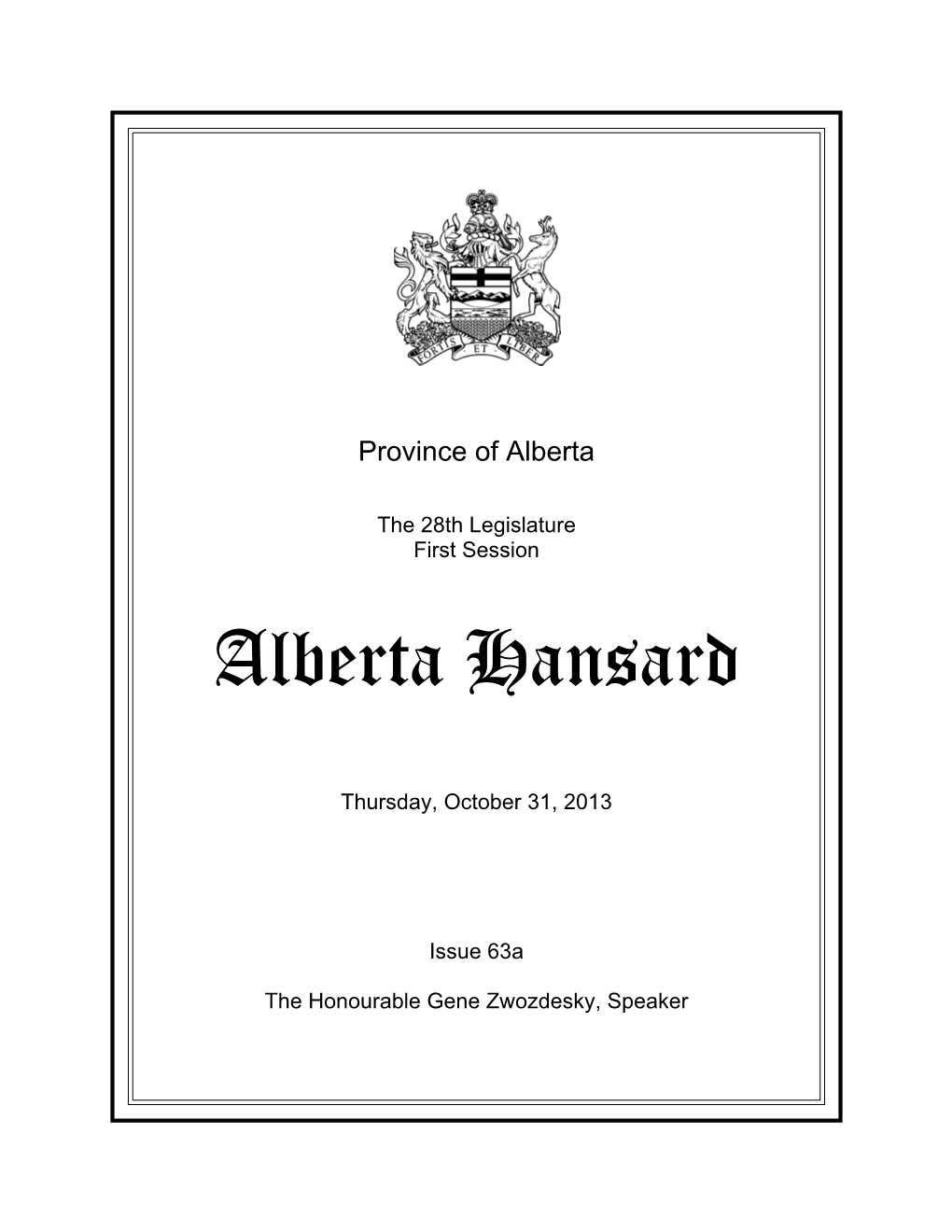 Alberta Hansard