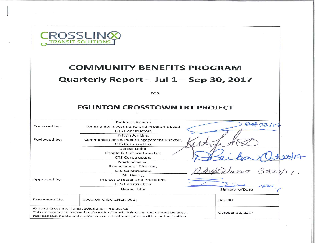Community Benefits Program