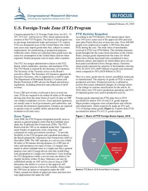 U.S. Foreign-Trade Zone (FTZ) Program