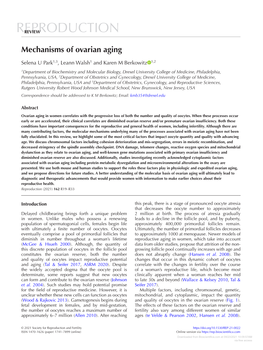 Mechanisms of Ovarian Aging