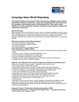 Campaign Ideas Worth Repeating