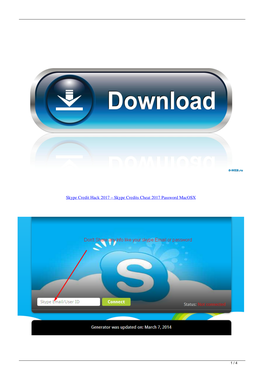 Skype Credits Cheat 2017 Password Macosx