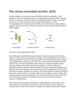 The Silicon Controlled Rectifier (SCR)