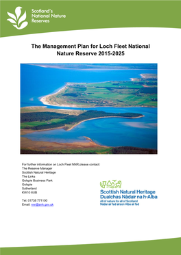 The Management Plan for Loch Fleet National Nature Reserve 2015-2025