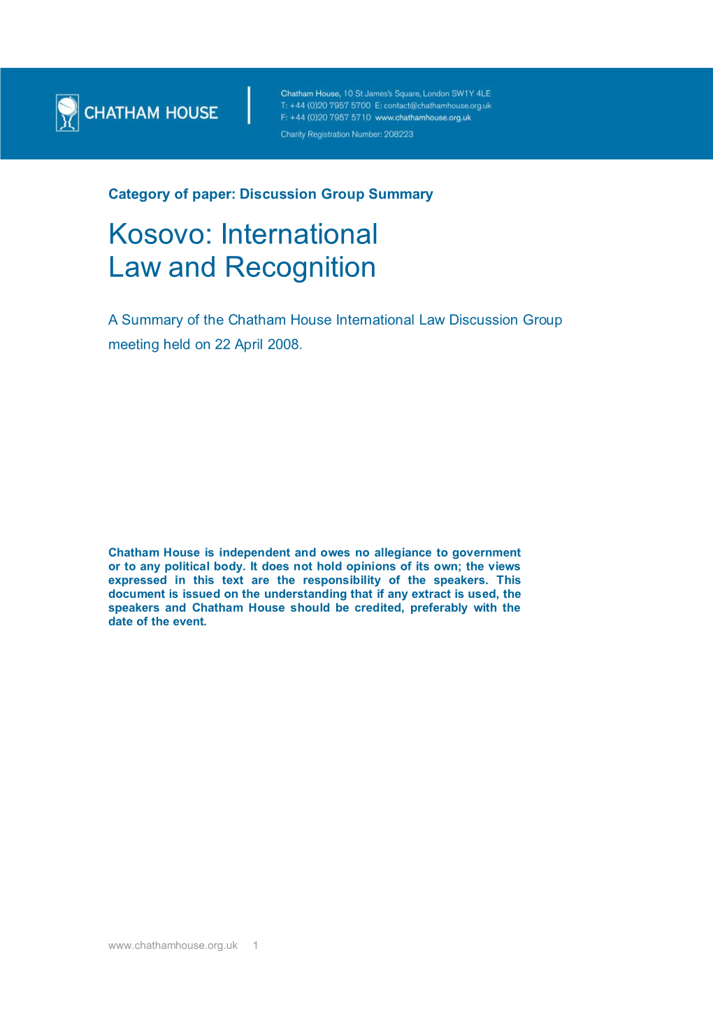 International Law and Recognition