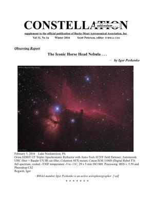 Constellation: Vol31-No1a Winter Supplement 2016