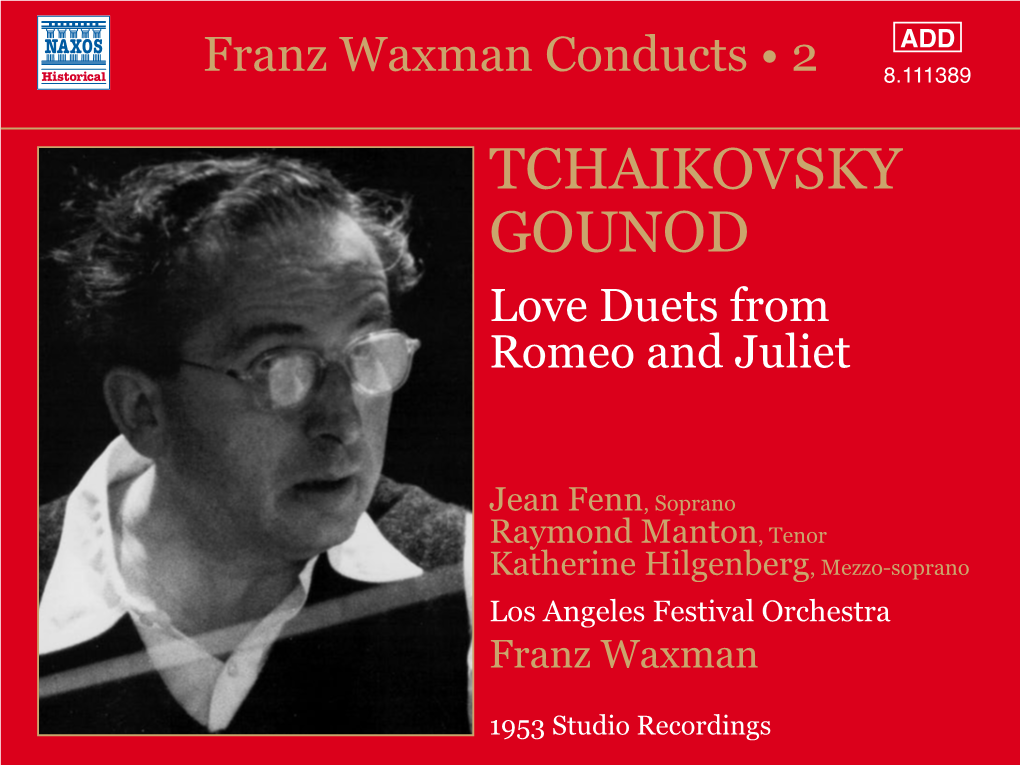 Tchaikovsky Gounod Love Duets from Romeo and Juliet