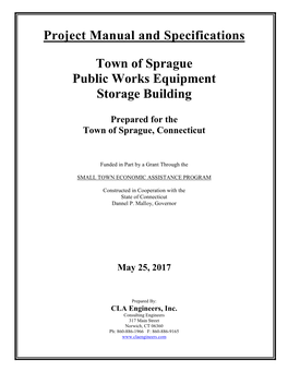 Sprague Public Works Equipment Storage Building