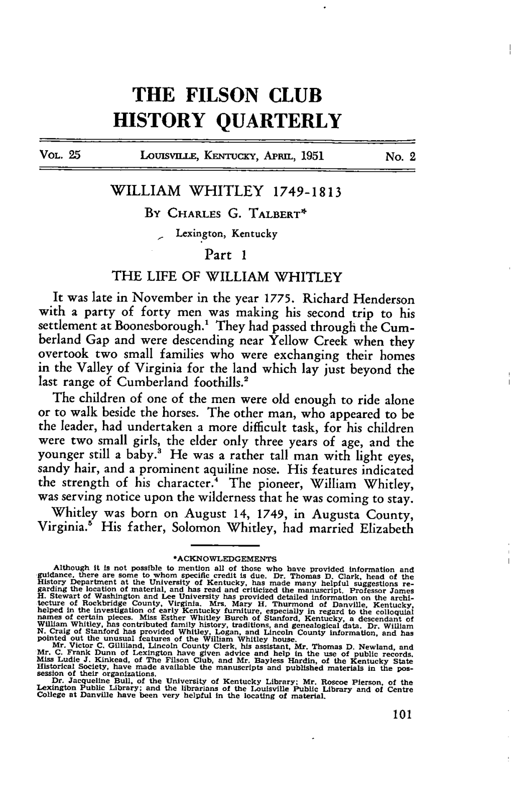 William Whitley 1749 1813