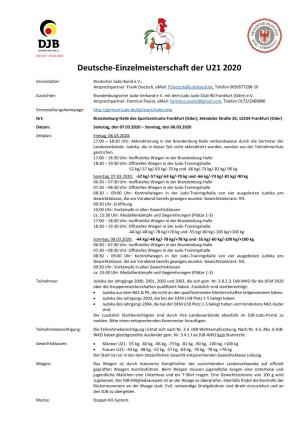 Deutsche-Einzelmeisterschaft Der U21 2020