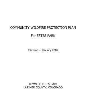 COMMUNITY WILDFIRE PROTECTION PLAN for ESTES
