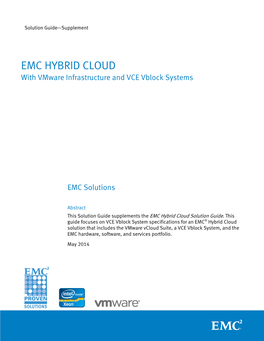 H13022: EMC Enterprise Private Cloud with Vmware Vcloud Suite
