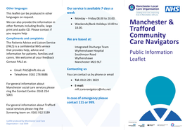 Manchester & Trafford Community Care Navigators