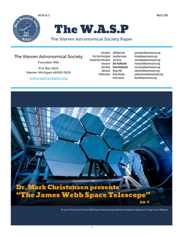 The W.A.S.P the Warren Astronomical Society Paper
