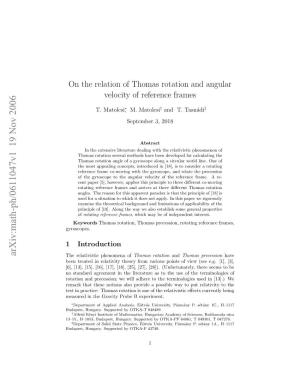 On the Relation of Thomas Rotation and Angular Velocity of Reference Frames