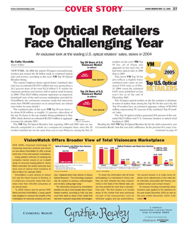 Top Optical Retailers Face Challenging Year an Exclusive Look at the Leading U.S