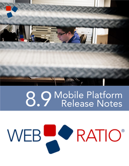 Webratio Mobile Platform 8.9 Release Notes