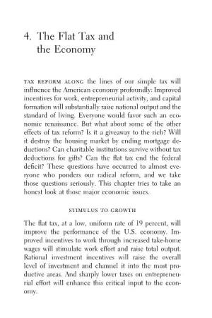 Chapter 4: the Flat Tax and the Economy