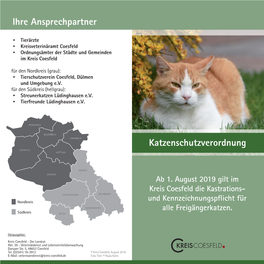 Katzenschutzverordnung Ihre Ansprechpartner