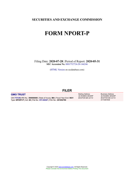 GMO TRUST Form NPORT-P Filed 2020-07-28
