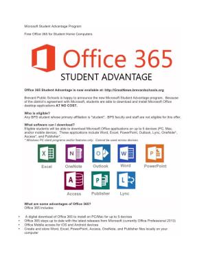 Microsoft Student Advantage Program