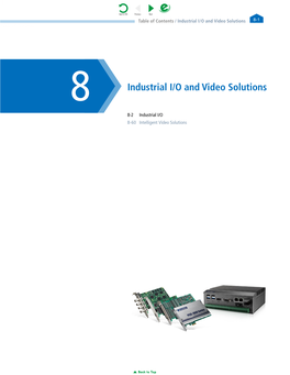 Industrial I/O and Video Solutions 8-1 Table of Contents