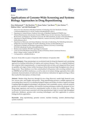 Applications of Genome-Wide Screening and Systems Biology Approaches in Drug Repositioning
