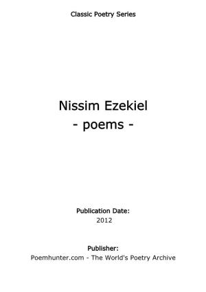 Nissim Ezekiel - Poems