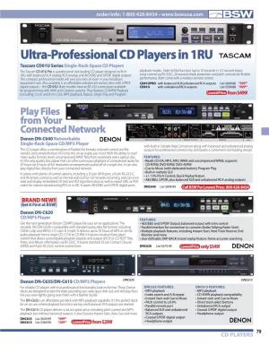 Ultra-Professional CD Players In
