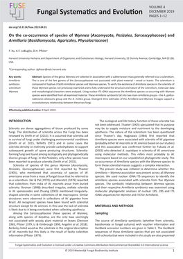 Fungal Systematics and Evolution PAGES 1–12