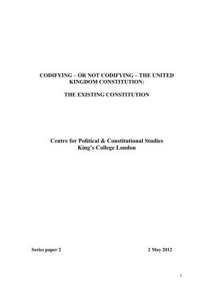 Centre for Political & Constitutional Studies King's College London