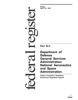 Department of Defense General Services Administration
