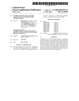 (12) Patent Application Publication (10) Pub. No.: US 2009/0053329 A1 Peters Et Al