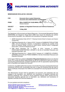 Memorandum Circular No. 2020-029