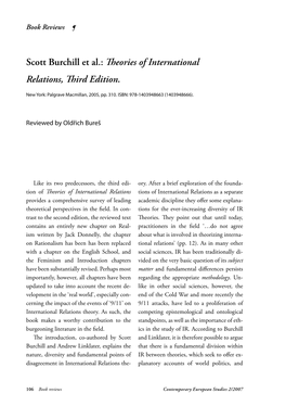 Scott Burchill Et Al.: Theories of International Relations, Third Edition