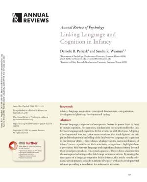 Linking Language and Cognition in Infancy