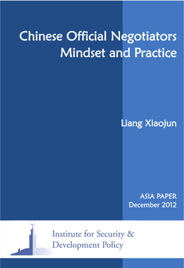 Chinese Official Negotiators Mindset and Practice