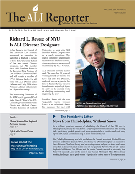 The Reporterpublished by the American Law Institute