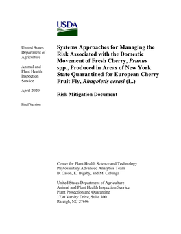 NY ECFF Cherry Systems Approach
