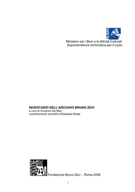 Inventario Dell'archivio (.PDF)