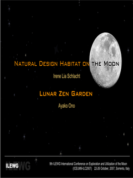 Natural Design Habitat on the Moon Lunar Zen Garden