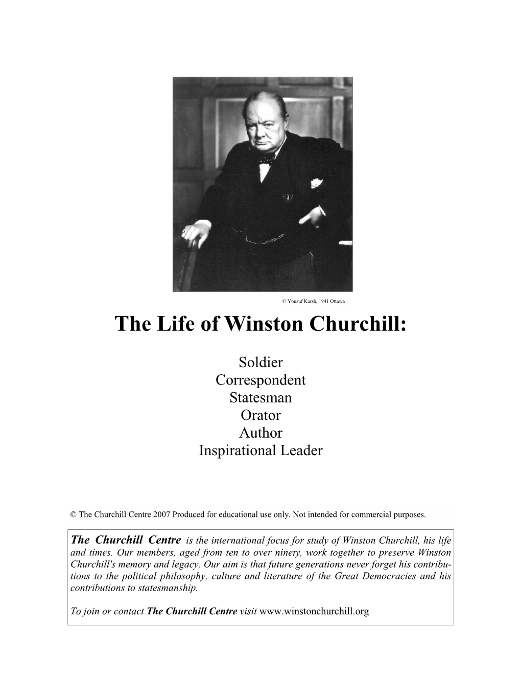 Introductory Workbook on Winston Churchill