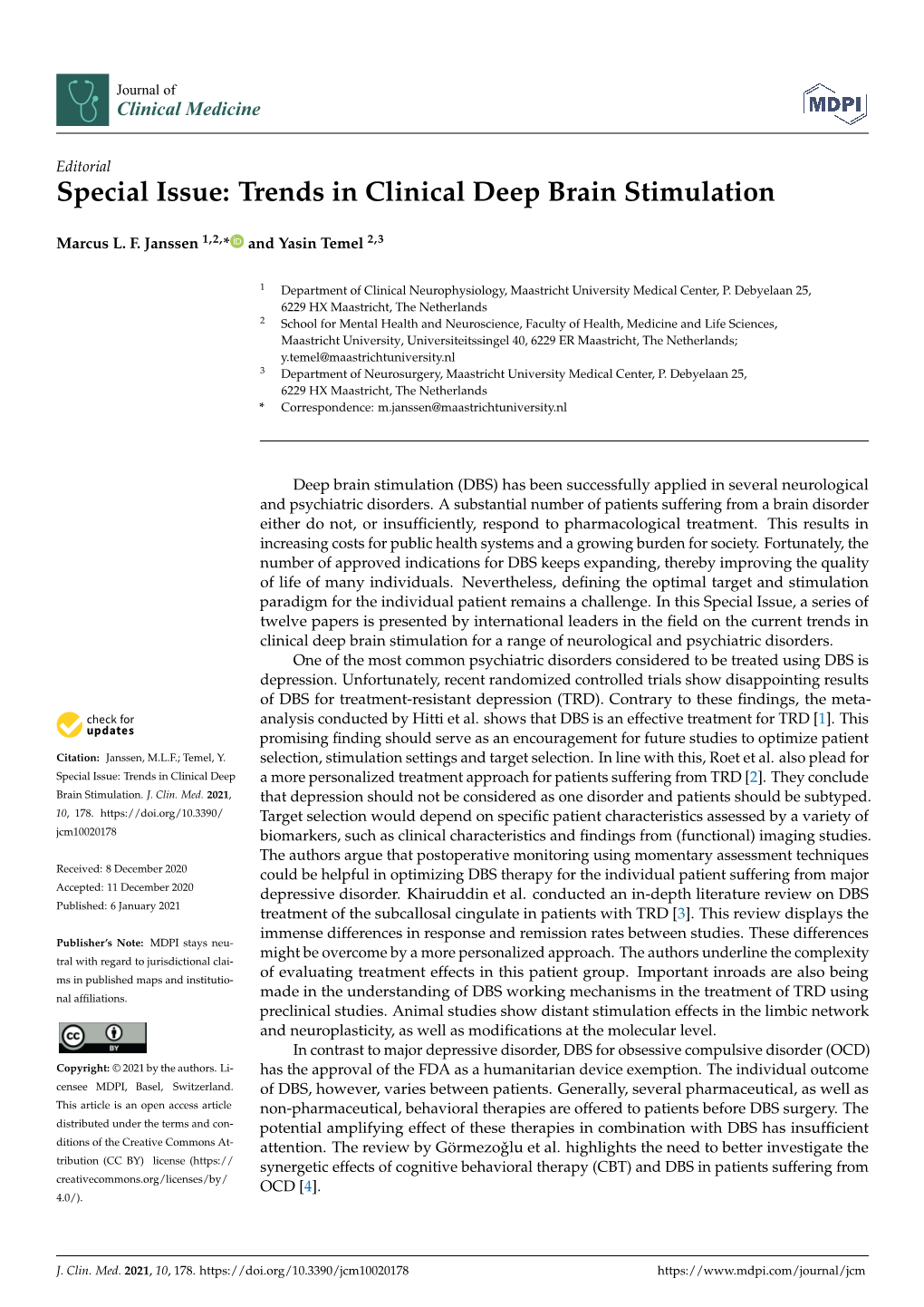 Trends in Clinical Deep Brain Stimulation