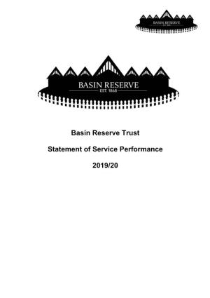 Basin Reserve Trust Statement of Service Performance 2019/20