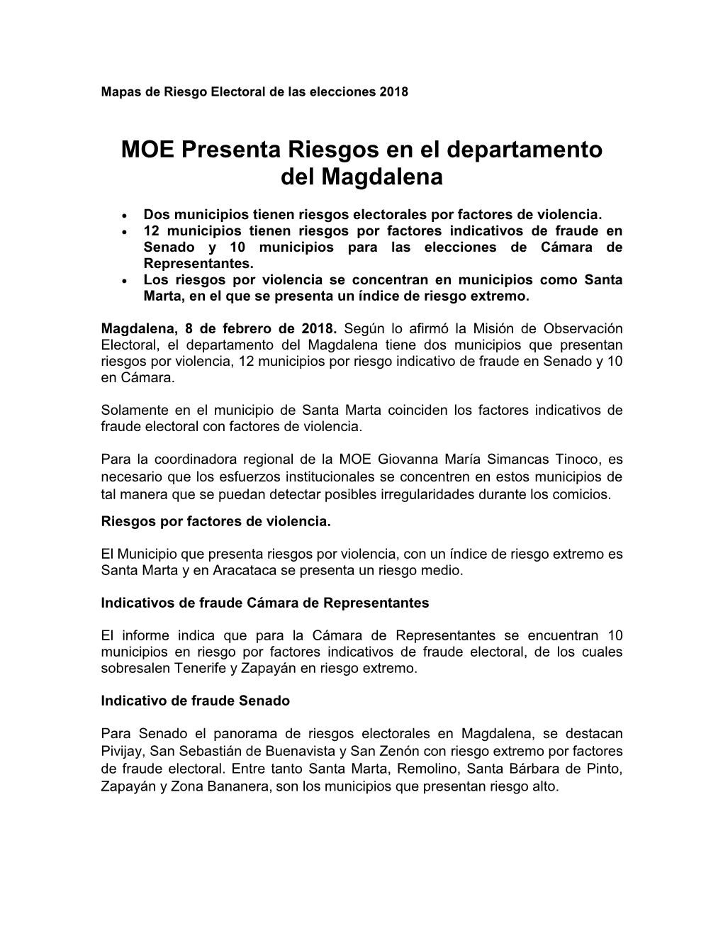 Comunicado Mre Magdalena